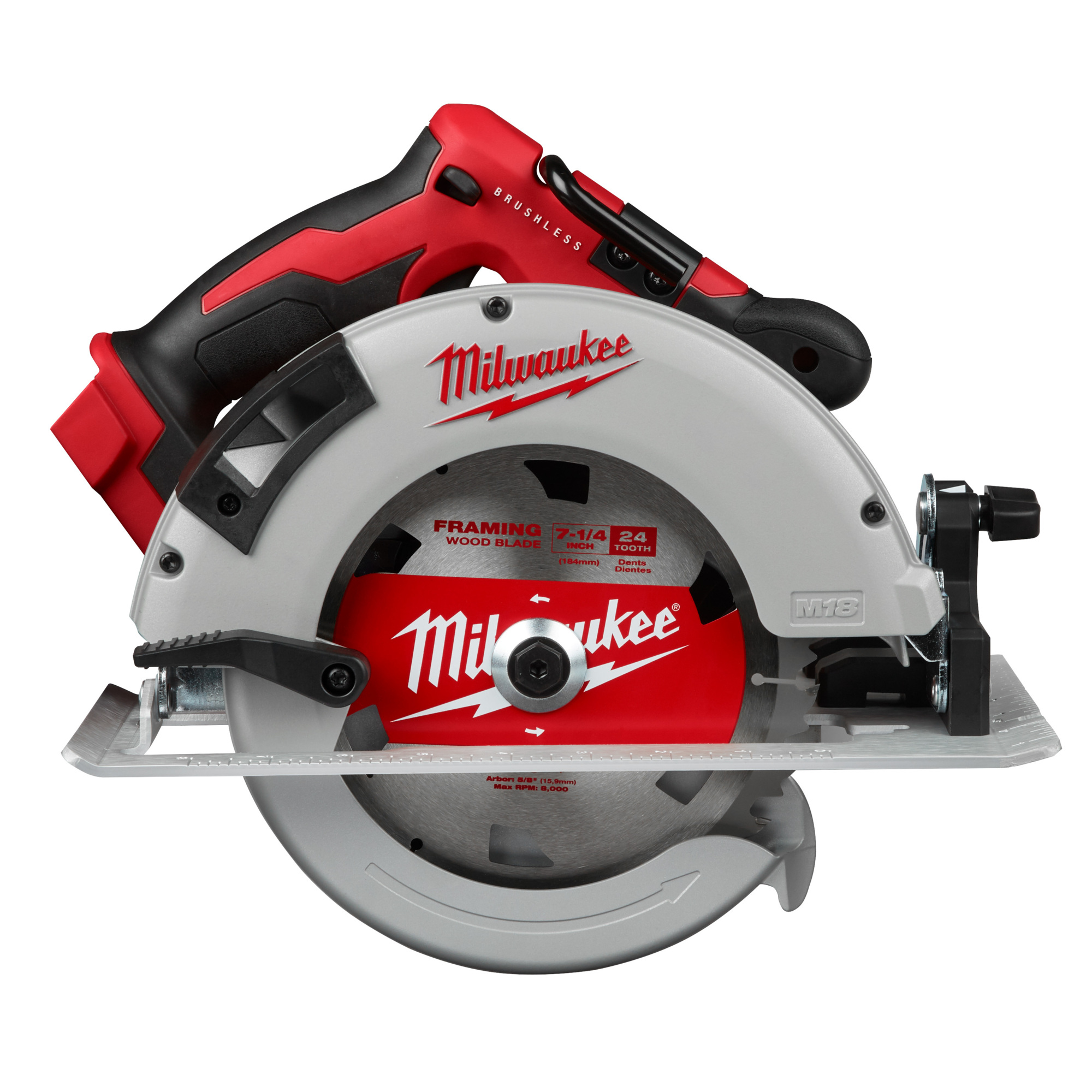 Milwaukee, M18 Brushless Cordless 7-1/4in. Circular Saw, Blade Diameter 7.25 in, Volts 18 Model# 2631-20